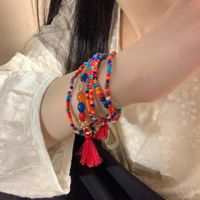 Colorful Tassel Wandering Poem Bracelet - Image 4